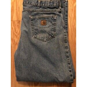 Carhartt B160 DST Jeans Men's 42x32 Blue Relaxed Fit Straight Leg Cotton Denim